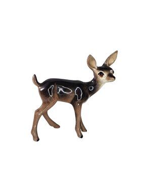 Hagen Renaker Doe Deer Mama Dark Brown Version Miniature Figurine *Repaired Ear*